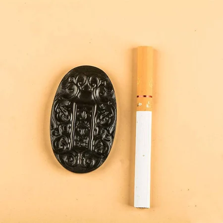 Green Hetian Jade Plaque: Archaistic Auspicious Motifs, 30.5 g