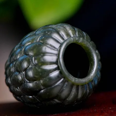 Green Hetian Jade Small Decorative Jar