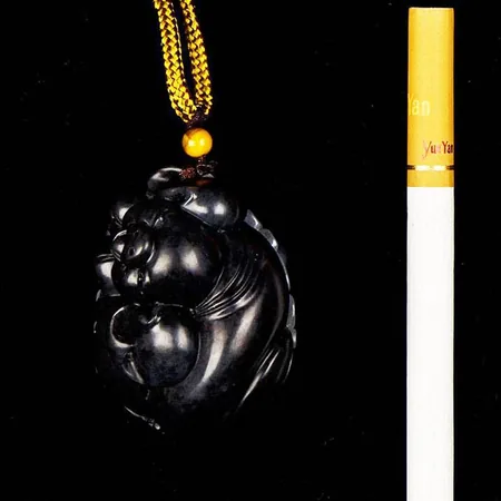 Qinghua Hetian Seed Jade Palm Carving - Happy Pig, 67 g