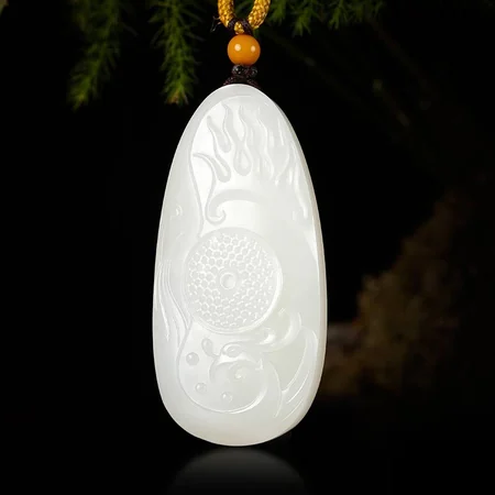 White Hetian Jade Plaque: Archaistic Phoenix, 24.3 g