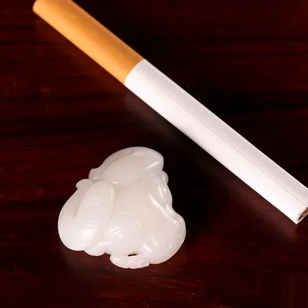 White Hetian Jade Plaque: Bull, a Symbol of Strength, 16.1 g