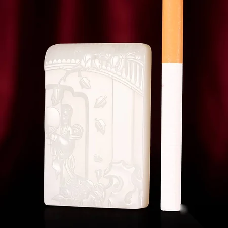 White Hetian Jade Plaque: Thoughts of Spring