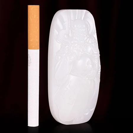 White Hetian Jade Plaque: Zhurong, God of Fire, 87.4 g