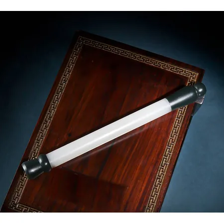 White Hetian Jade Calligraphy Brush Handle