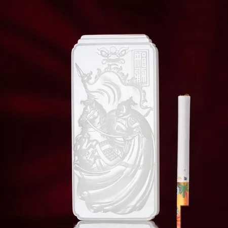 White Hetian Jade Yue Fei Loyalty Carving